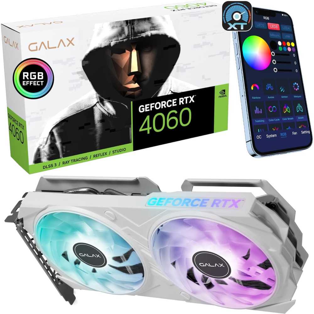 GALAX GeForce RTX™ 4060 EX: Xtreme Tuner App Control and DLSS 3 Graphics Card