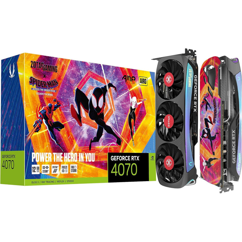 ZOTAC Gaming GeForce RTX 4070 AMP AIRO Spider-Man Graphics Card Bundle