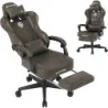 Gaming Chair w/ Footrest and Ergonomic Support