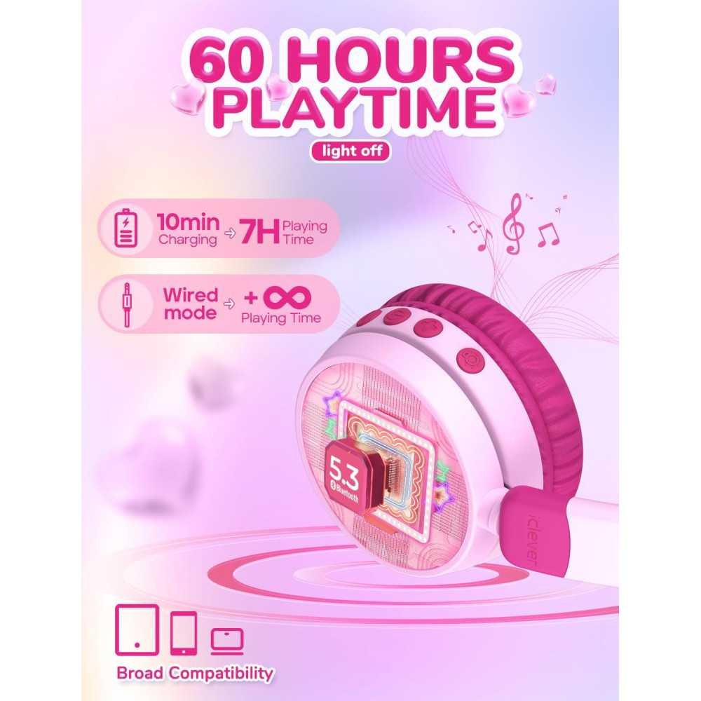 Wireless Cat Ear Headphones for Kids w/ Long Playtime and Safe Volume Control | TekChoice Electronics