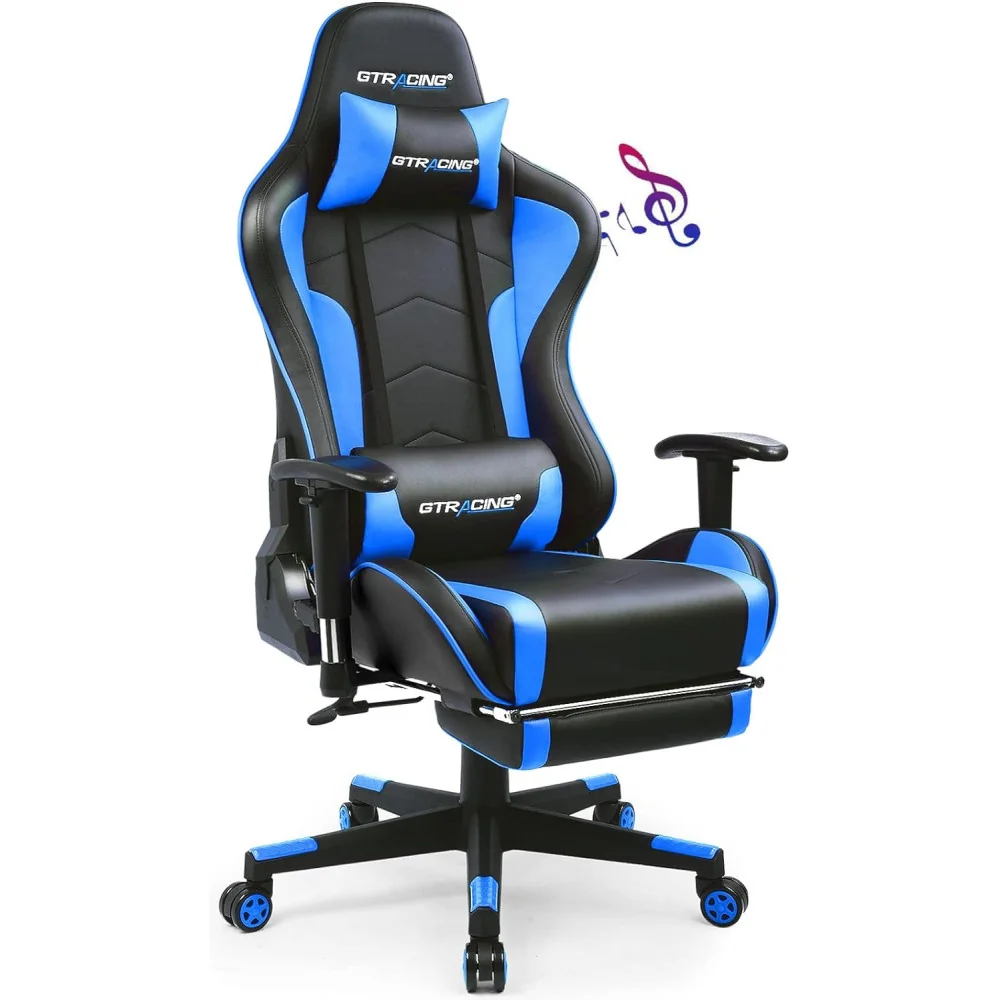 Gaming Chair w/ Built-in Speakers, Bluetooth Music, and Footres