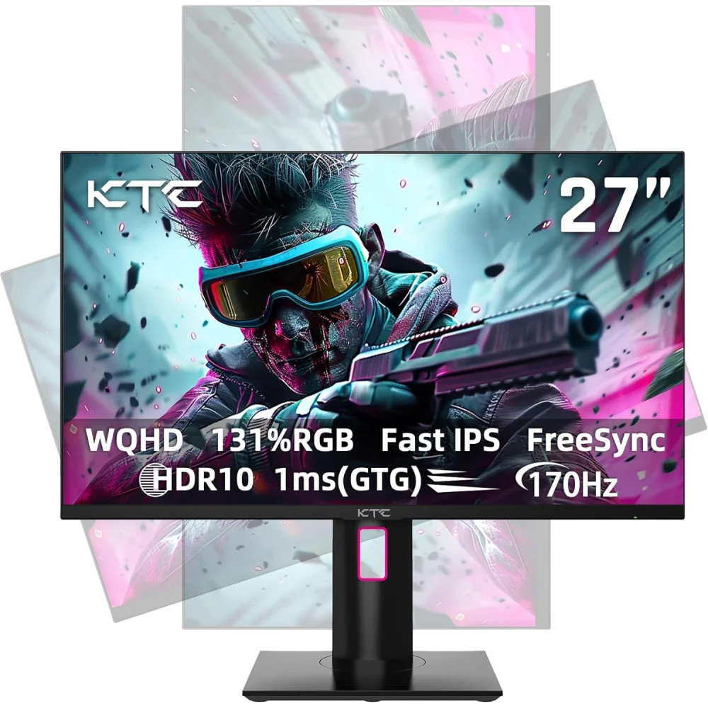 KTC 27 inch 4K UHD Gaming Monitor w/ Lightning-Fast IPS Panel and Dynamic HDR400 Technology