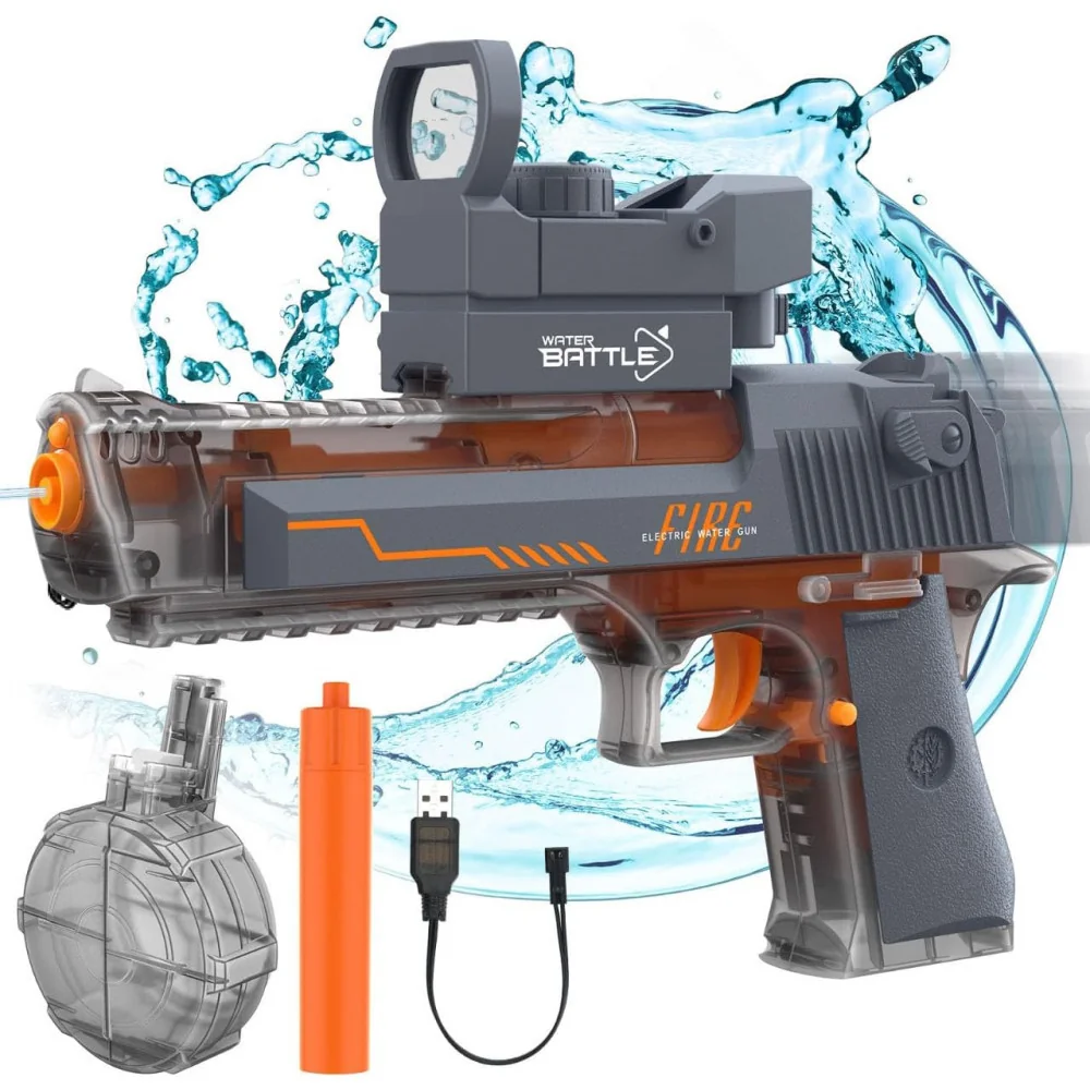 Full Auto Electric Water Gun w/ 300+ Continuous Shots and IP67 Waterproof Design