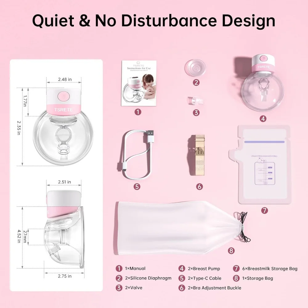 Double Wearable Electric Breast Pump for Busy Moms on the Go