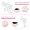 Rechargeable Double Electric Breast Pump w/ Customizable Comfort Levels and LCD Display