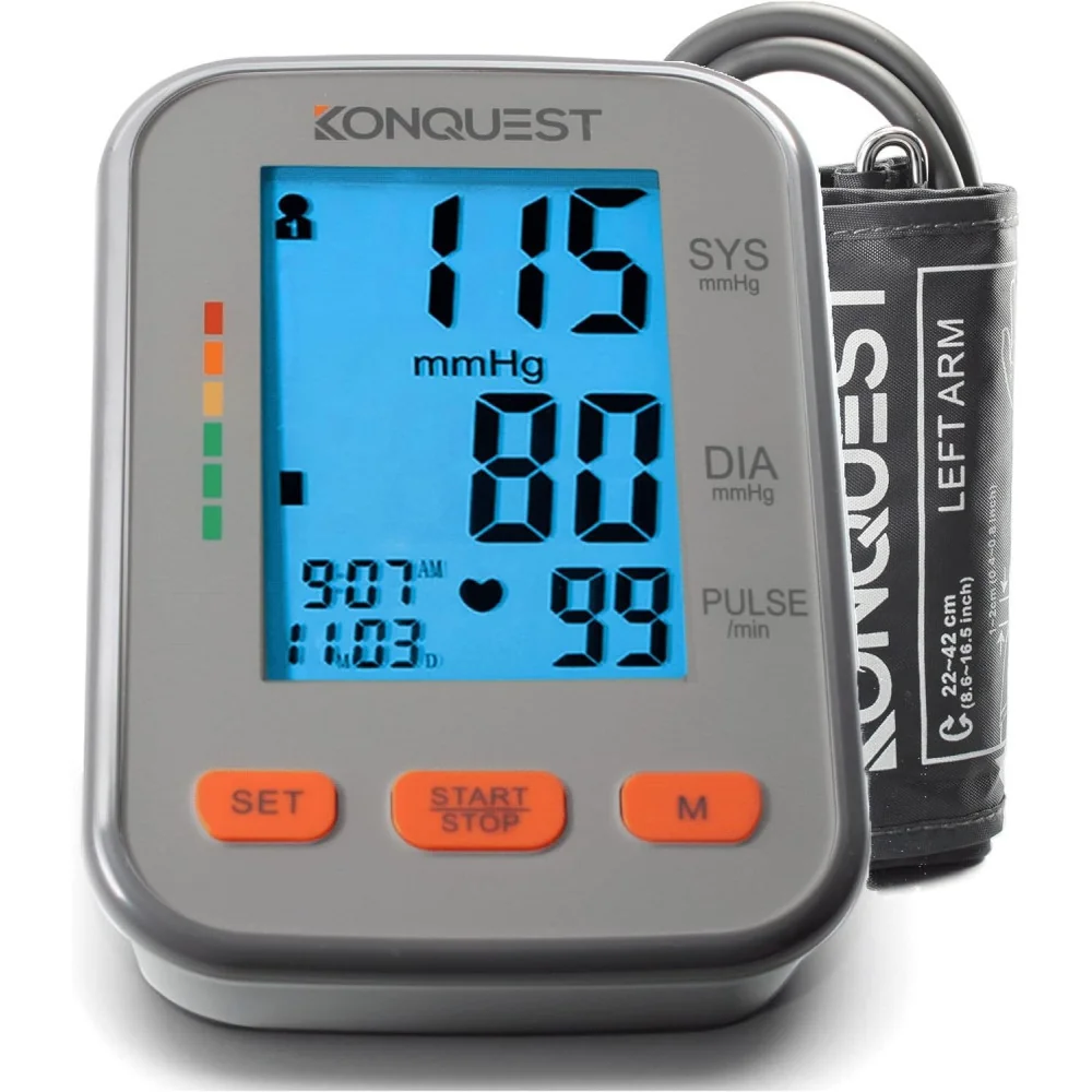 Advanced Upper Arm Blood Pressure Monitor w/ Memory Storage and LED Display