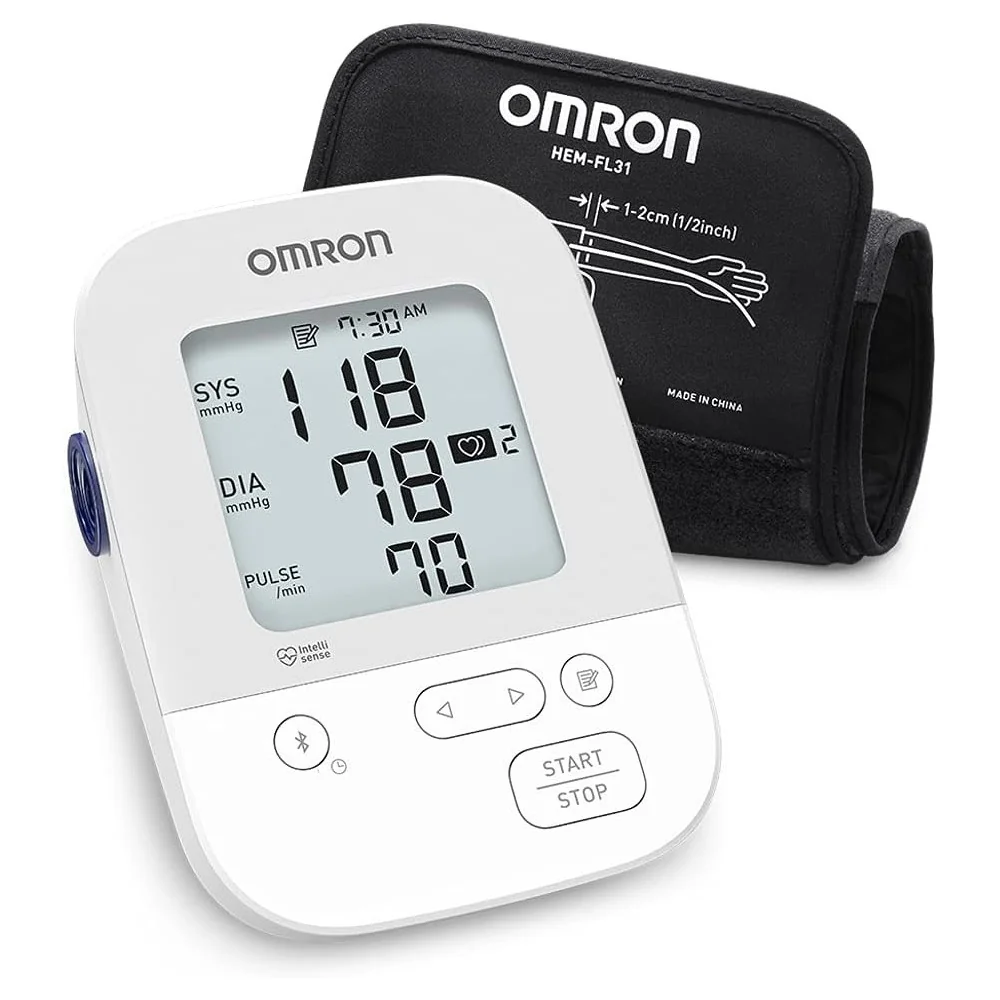OMRON Silver Bluetooth Blood Pressure Monitor Keeps Track of Your Wellness Journey