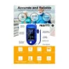 Navy Blue Finger Pulse Oximeter w/ Large Display and Convenient Accessories