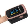 Trendy Rose Gold-Black Pulse Oximeter for On-the-Go Oxygen Monitoring