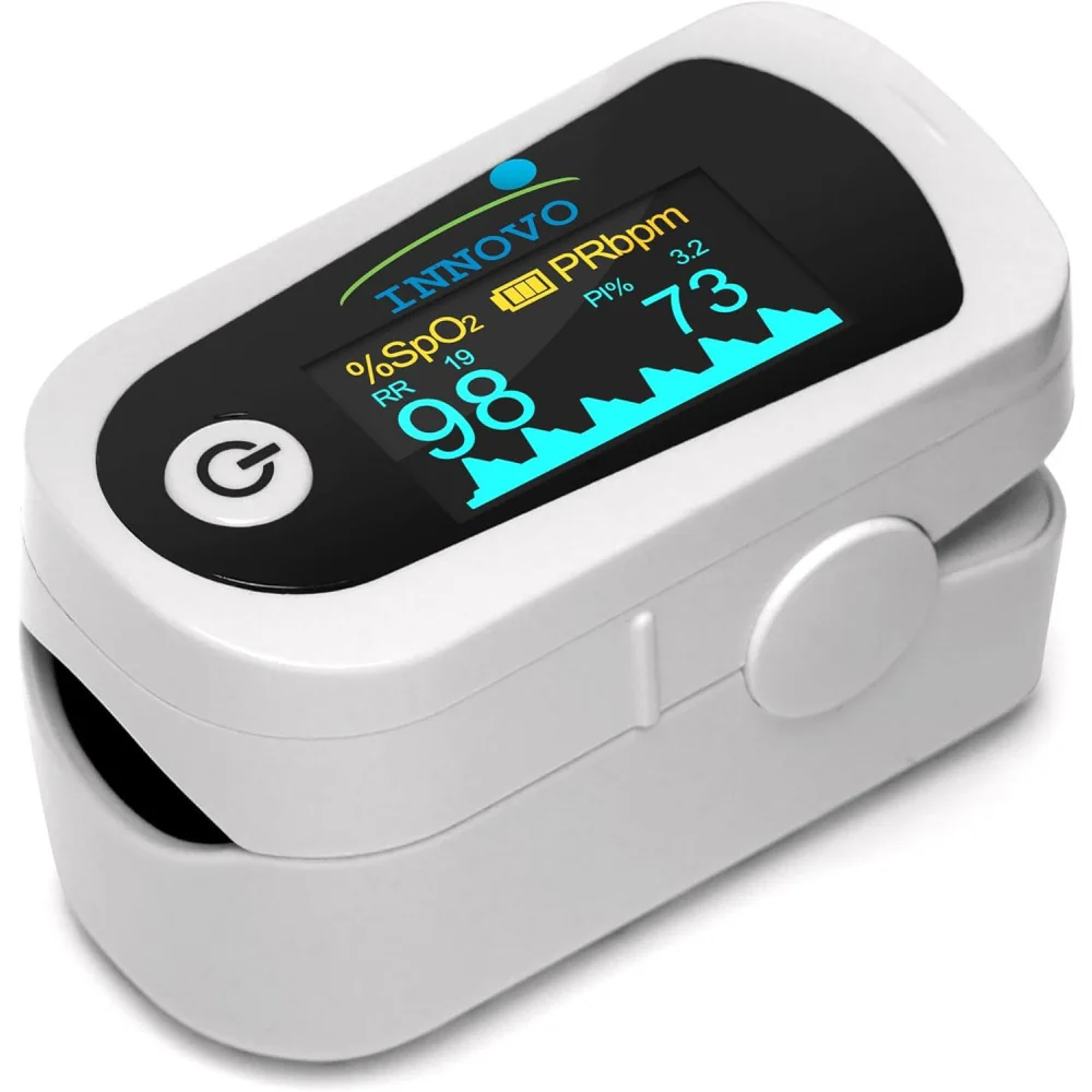 (2024) Innovo iP900BP Bluetooth Fingertip Pulse Oximeter in Snowy White