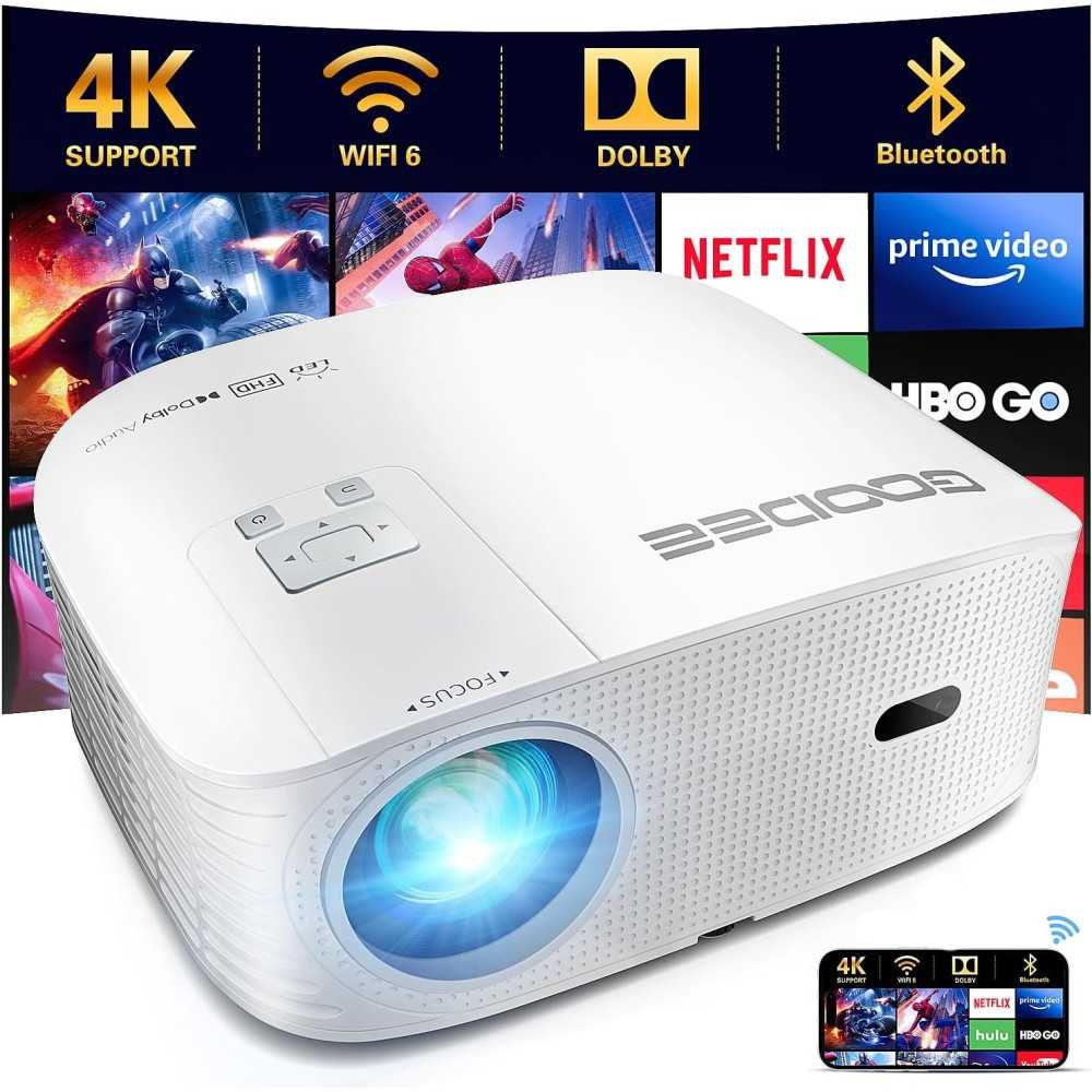 4K Projector WiFi 6, Dolby Audio, and Netflix Certified | TekChoice Electronics