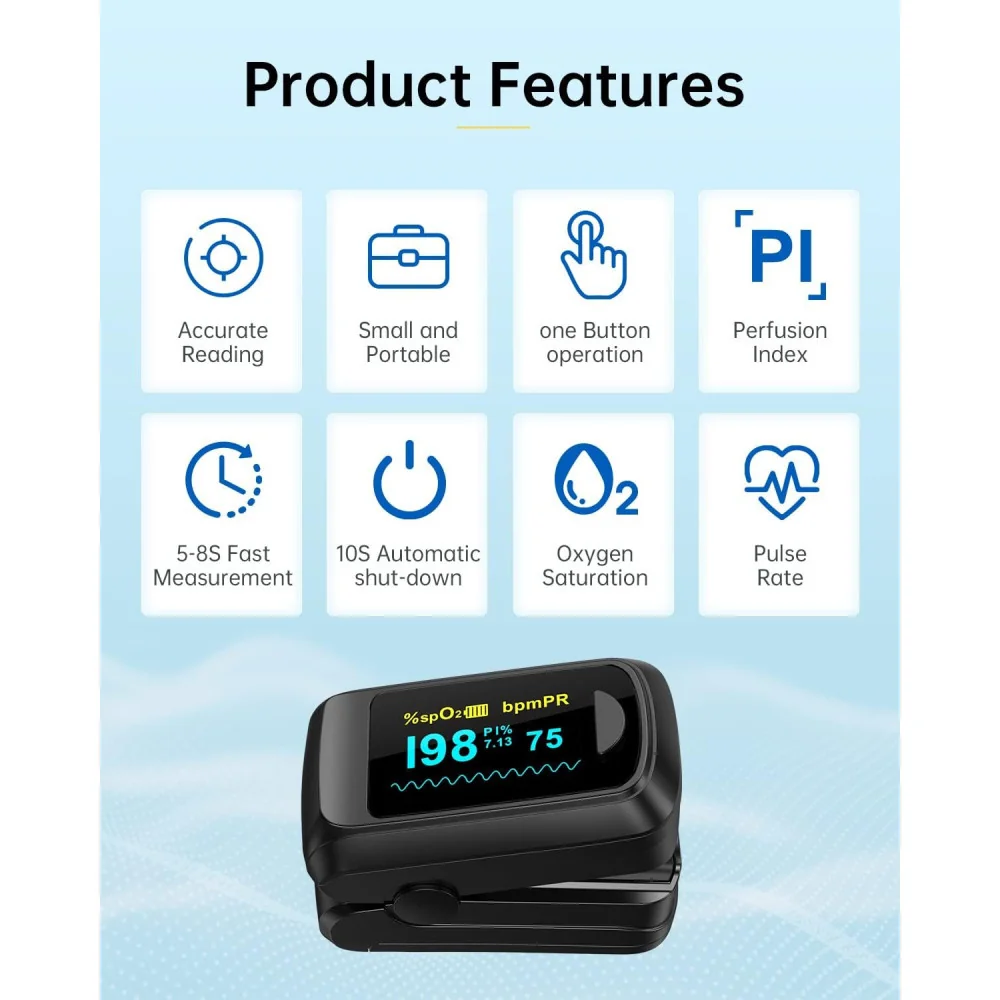 Portable Pulse Oximeter for Monitoring Blood Oxygen Saturation and Heart Rate