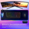 15W Wireless Charging RGB Gaming Mouse Pad with Wrist Support and LED Effects