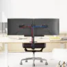 Tall Vertical Monitor Desk Mount Stand, designed to accommodate 13-32 Inch LCD screens weighing up to 22lbs