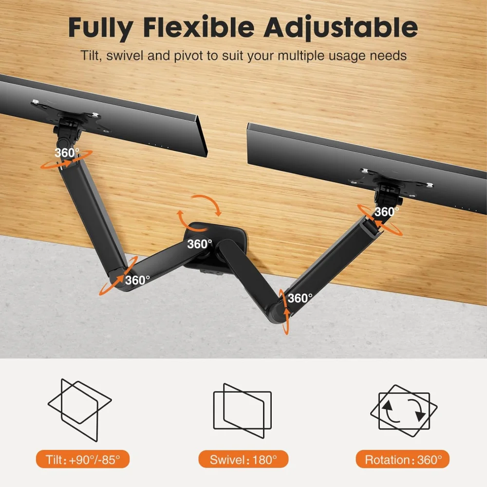 Dual Monitor Mount Stand for 13-32 in Screens