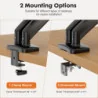 Dual Monitor Mount Stand for 13-32 in Screens