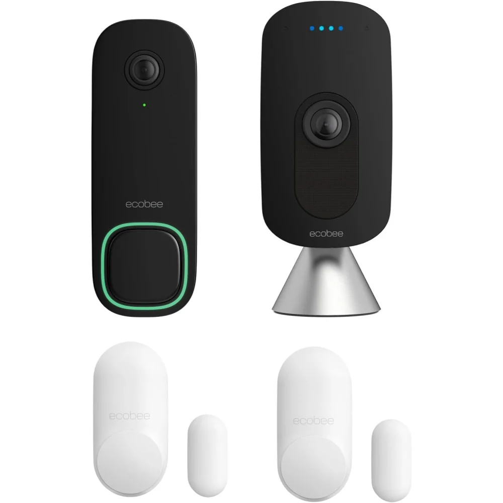 Home Protection Bundle w/ Smart Doorbell, Sensors, and Voice-Controlled Camera