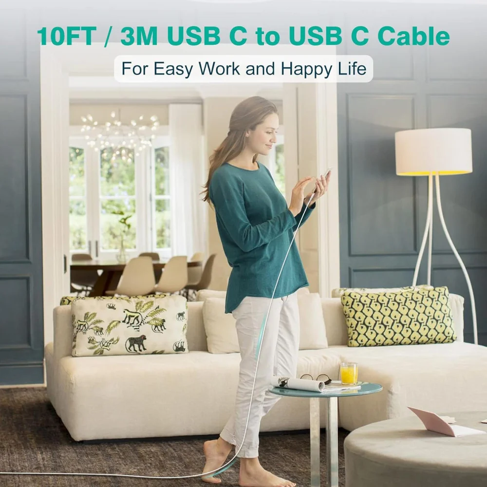 USB-C Charging Cable w/ Lightning-Fast Charging for all your devices