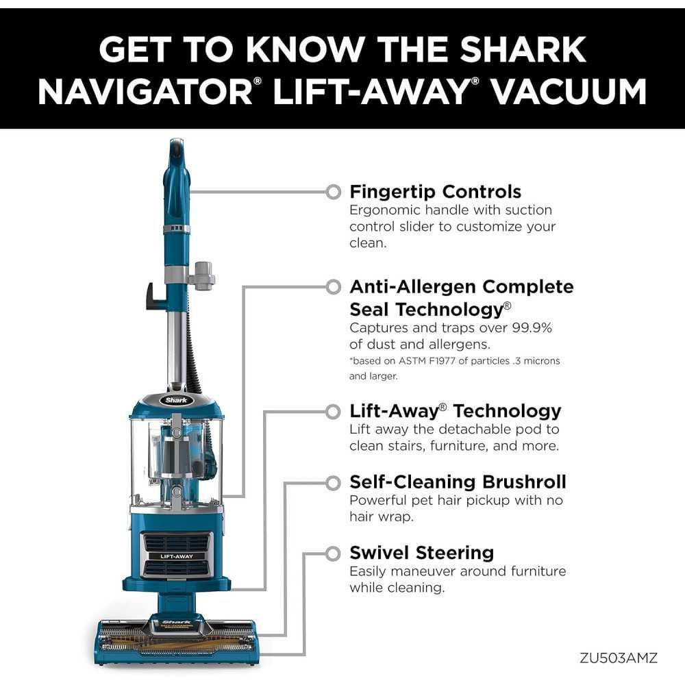 Navigator Lift-Away Upright Vacuum Cleaner for Pet Hair and Multi-Surface Cleaning | TekChoice Electronics