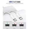 60W USB-C Fast Charging Cable Duo for iPhone, Samsung, iPad, and MacBook