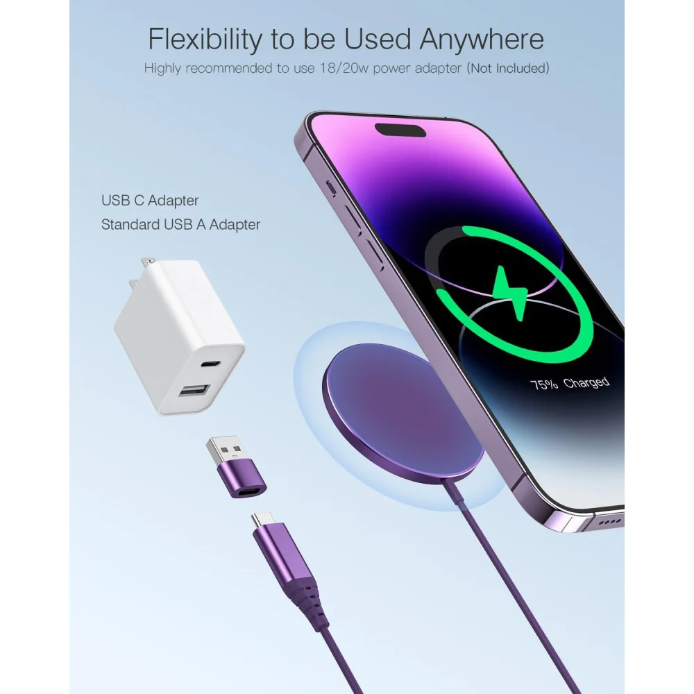 Mag-Safe Magnetic Wireless Charger for iPhone 15/14/13 and AirPods