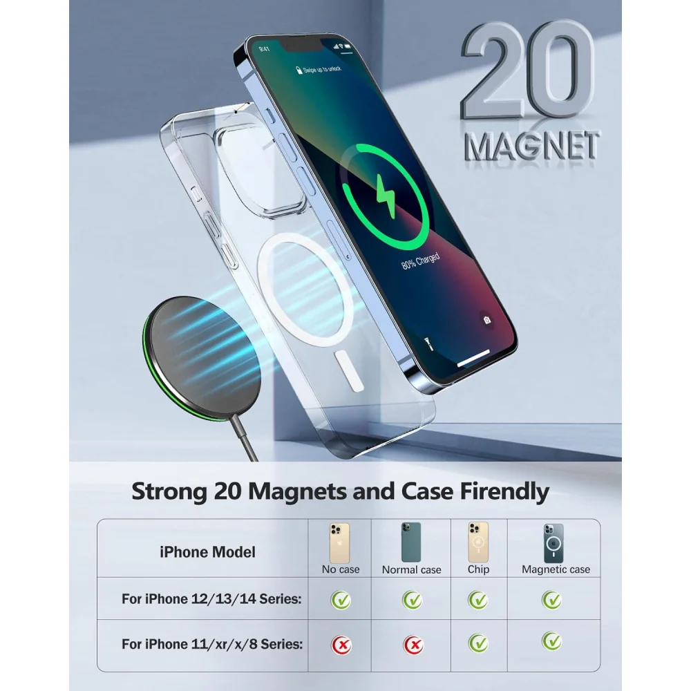 2-in-1 Mag-Safe Magnetic Wireless Charger for iPhone and AirPods w/ Fast Charging Technology