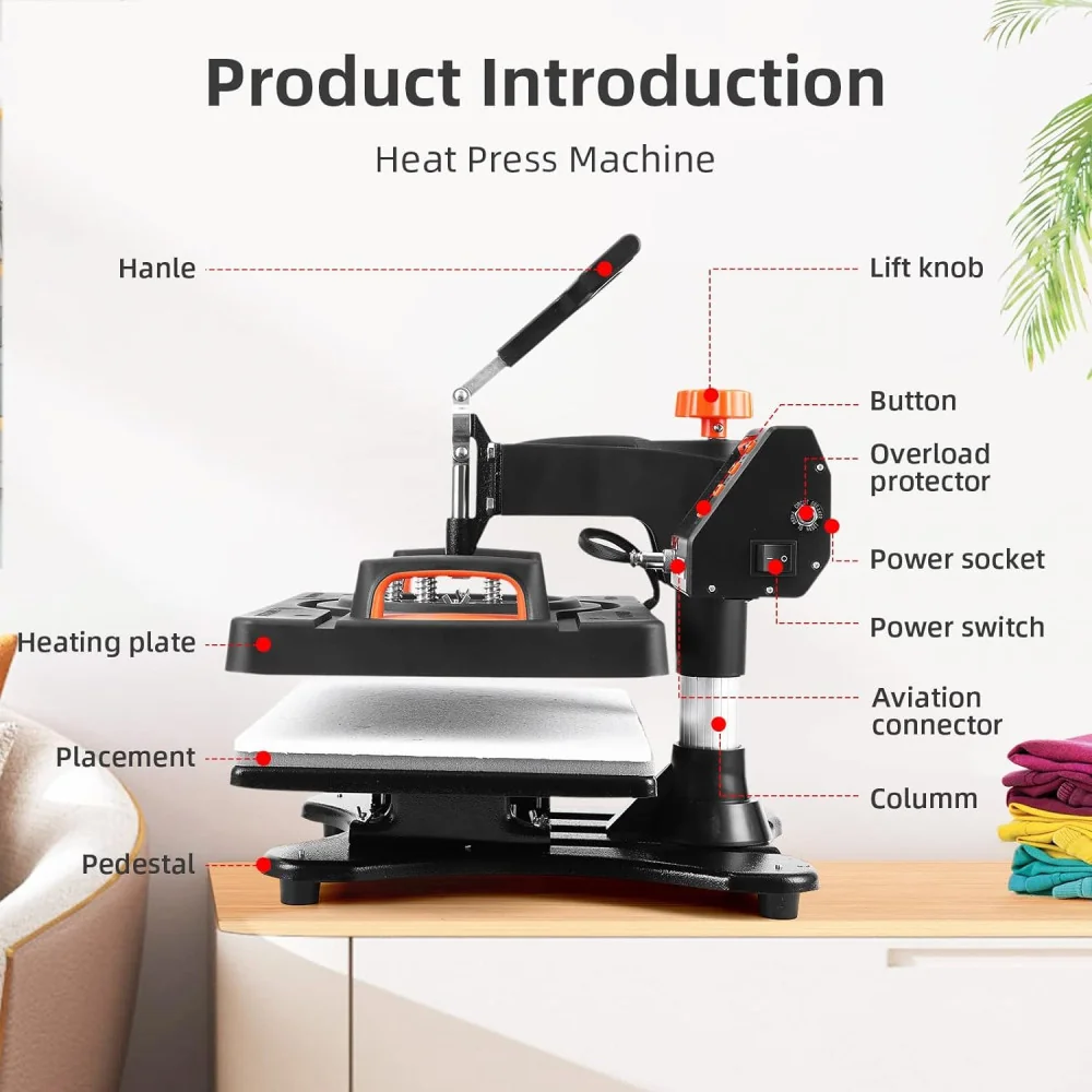 (12x15in) 11-in-1 Heat Press Industrial-Quality Sublimation Solution