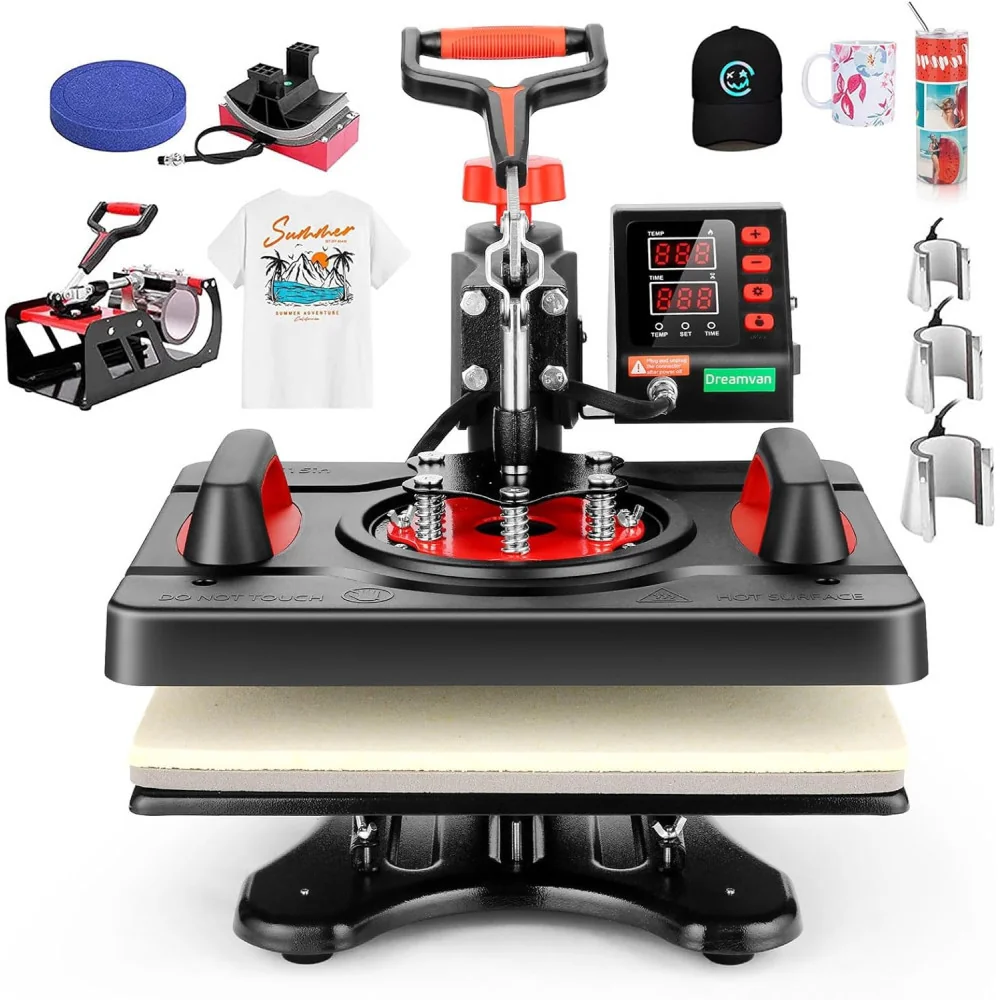 (12x15in) Pro 5-in-1 Heat Press Machine: The Best Tool for Customized Creations