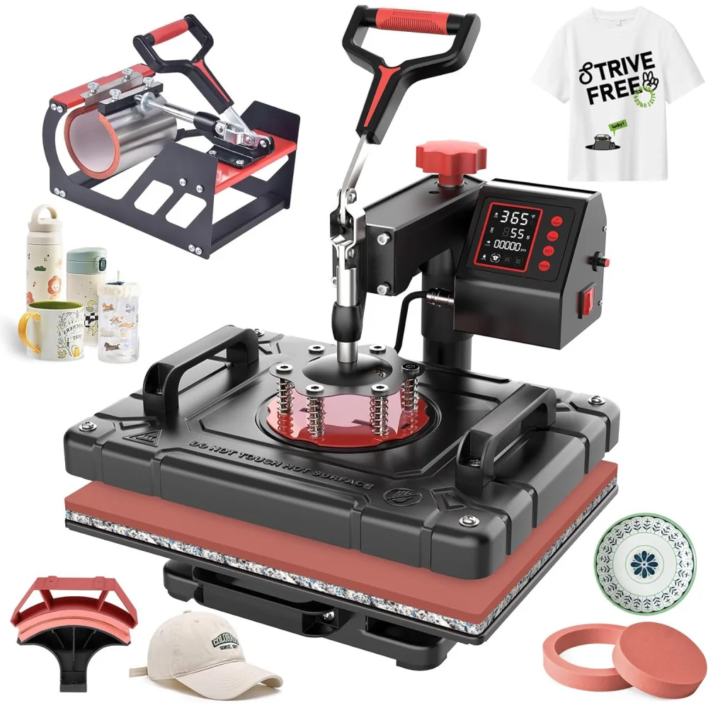 (12x15in) 5-in-1 Heat Press Machine: The Multifunction Powerhouse for All Your Custom Designs