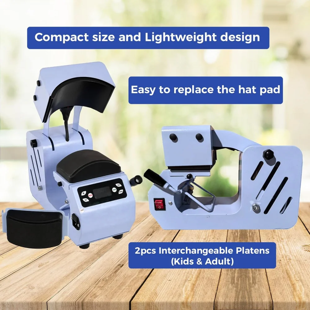 Hat Heat Press Machine for Effortless Customization w/ HTV Iron On and Sublimation Projects