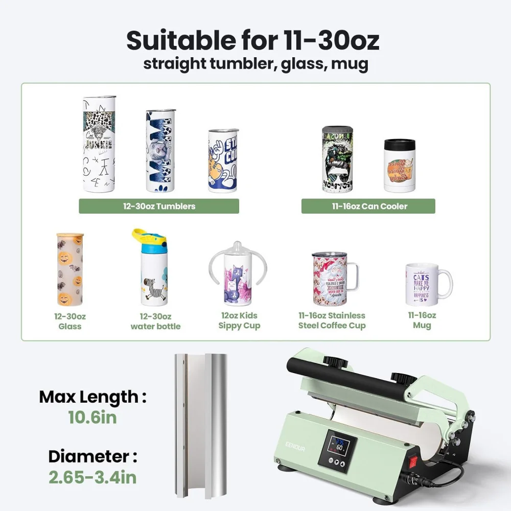 2-in-1 Mug Heat Press Machine for Perfect Tumbler Sublimation