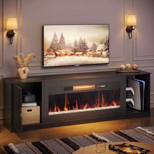 70 inch Fireplace TV Stand with Electric Fireplace | TekChoice Electronics