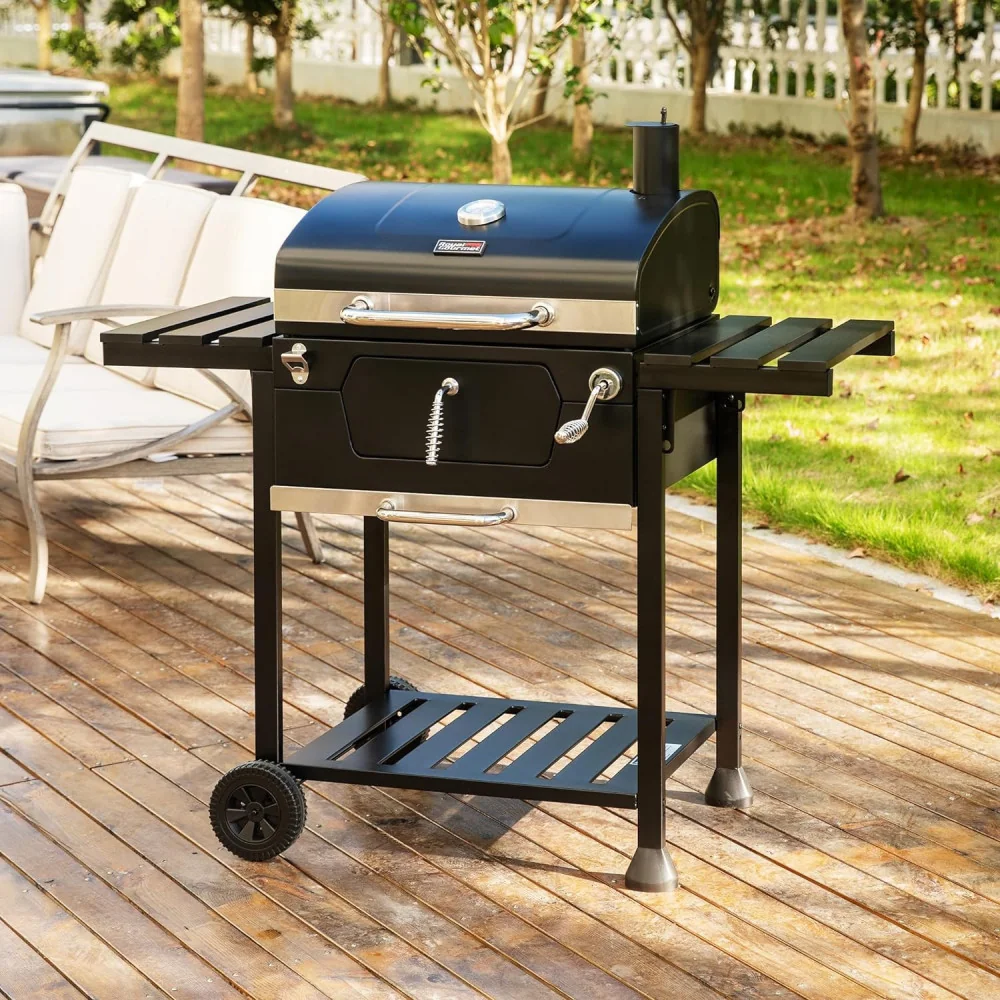 Gourmet 24-Inch Charcoal BBQ Grill w/ Cover