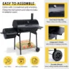 Large Barrel Charcoal Grill and Offset Smoker