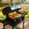 24-inch Charcoal Grill Smoker & Side Tables