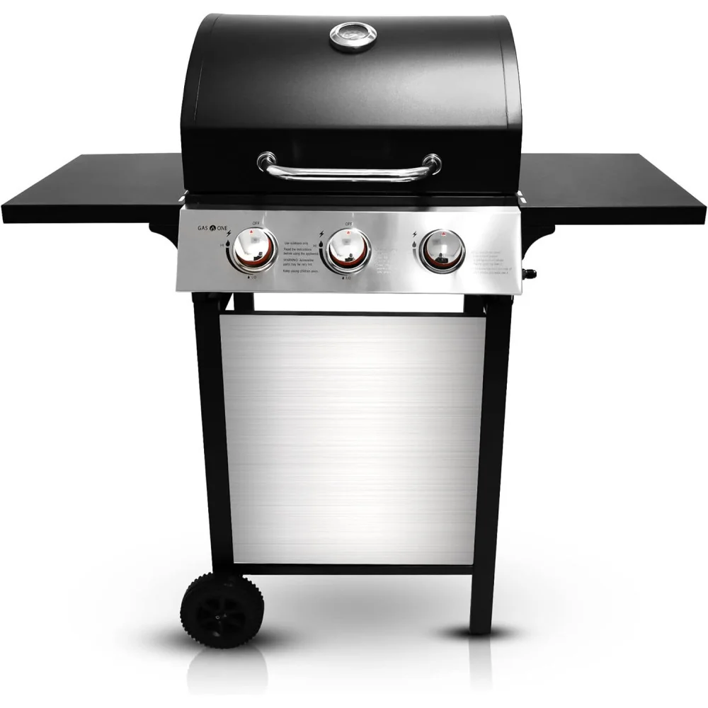 Deluxe 2-Burner Gas BBQ Grill and Warming Rack