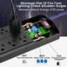 12 Outlets, 4 USB Ports, and 10 Feet of Extension Cord - Perfect for Home, School, Dorm, and Office Use