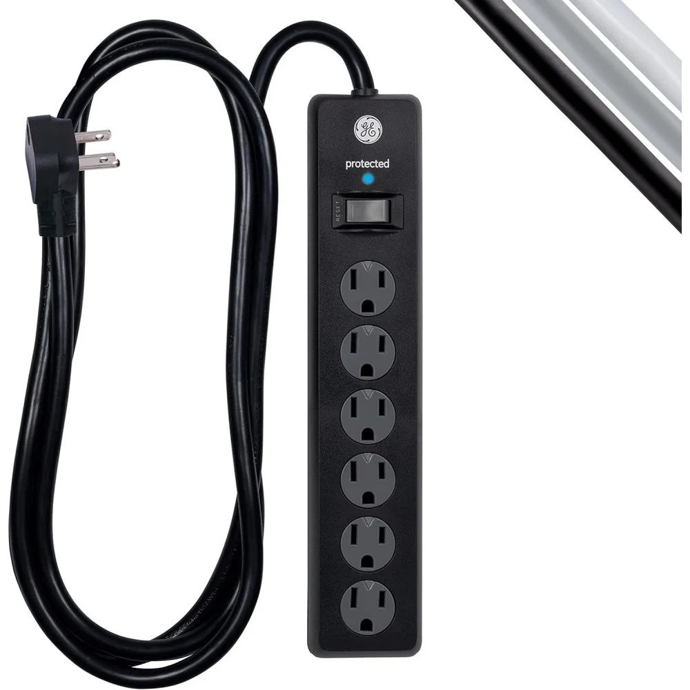 5-Outlet Surge Protector w/ 4 USB Ports for Home, Office, and Travel Efficiency