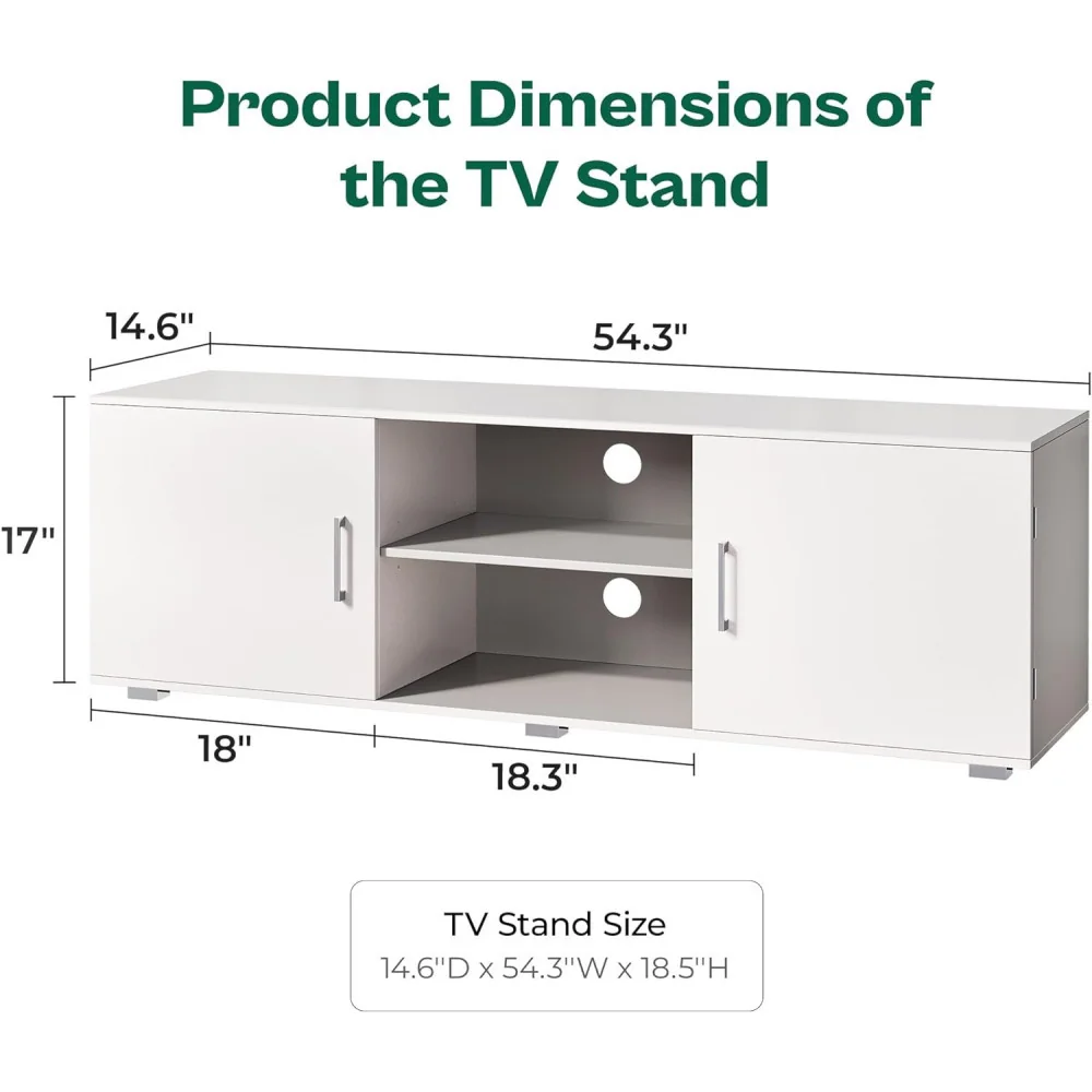 TV Stand w/ Smart Storage Solution for Your 55-65 Inch TV