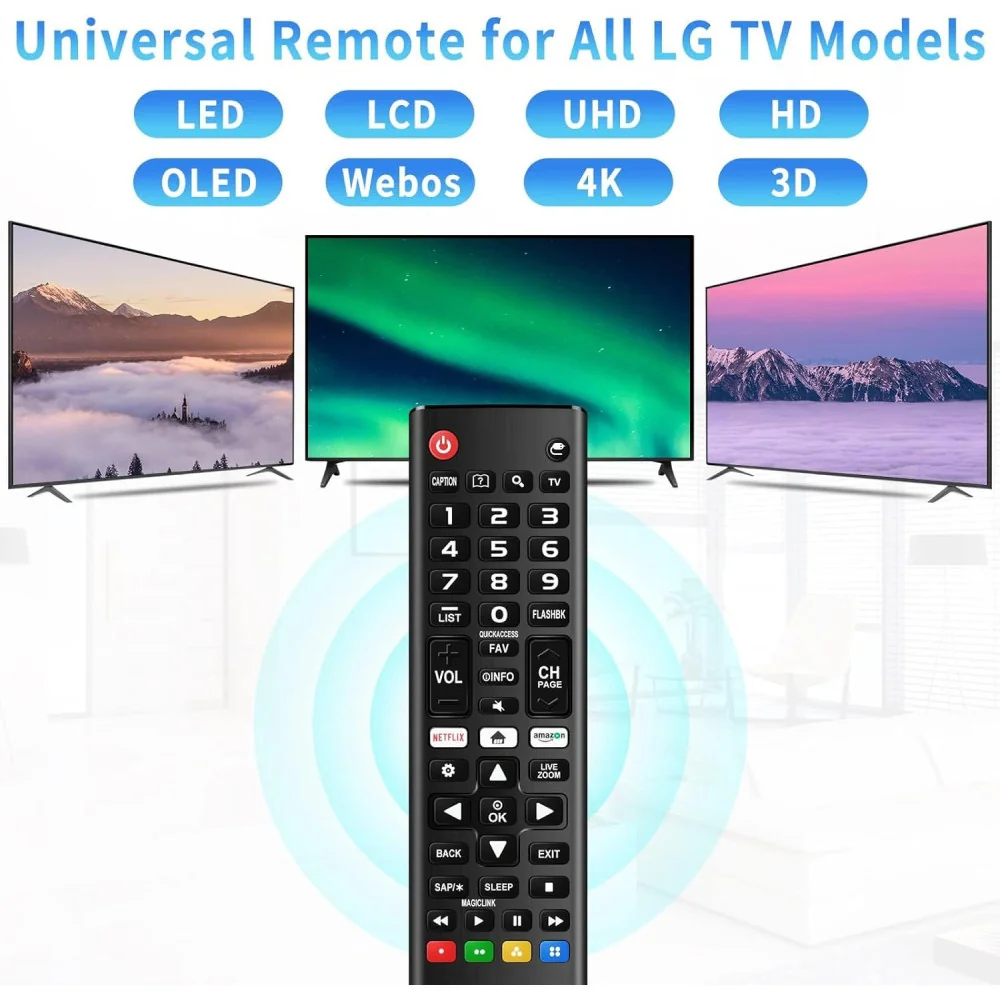 Universal Remote Control: Compatible w/ All LG TV Models and Features a Convenient Wall Holder and Long-Lasting Battery