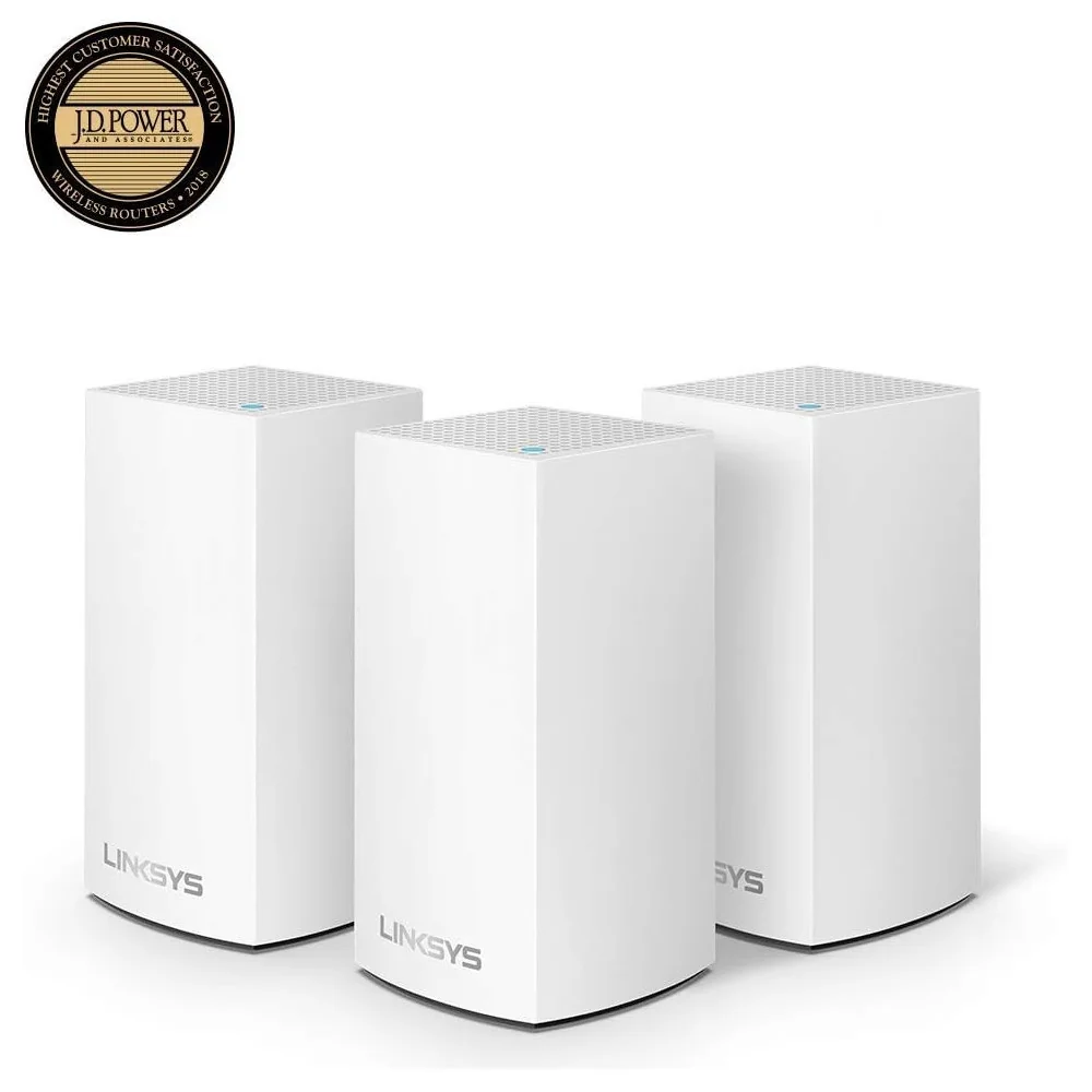 Linksys Velop Mesh Home WiFi for Blazing Speeds Across 4,500 Sq. ft and 30+ Devices