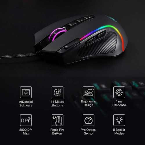 M612 Predator RGB Gaming Mouse with Customizable Features | TekChoice Electronics