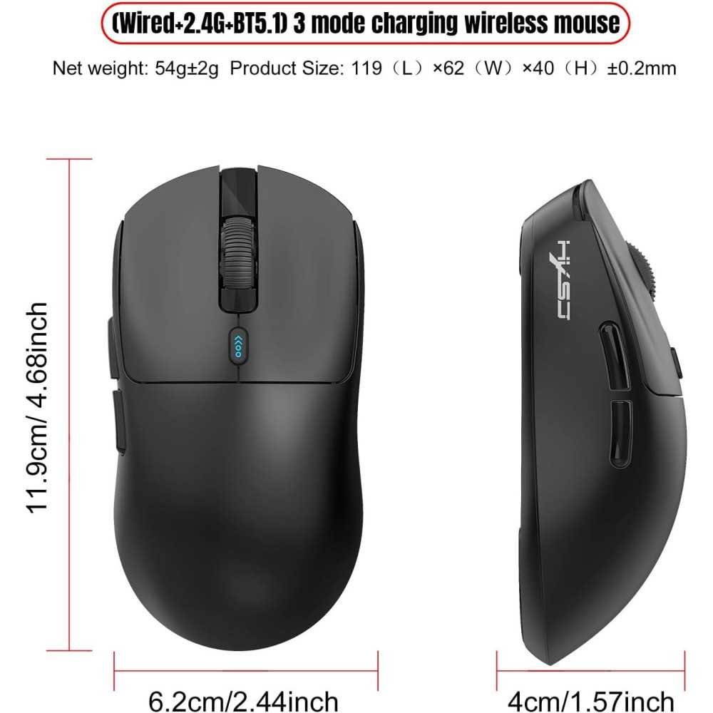 Triple Mode Rechargeable Gaming Wireless Mouse for Enhanced Performance | TekChoice Electronics