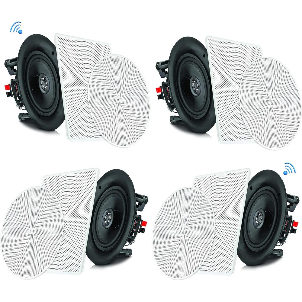 5.25” Bluetooth Flush Mount In-wall Speaker System w/ Quick Connections and Changeable Grill