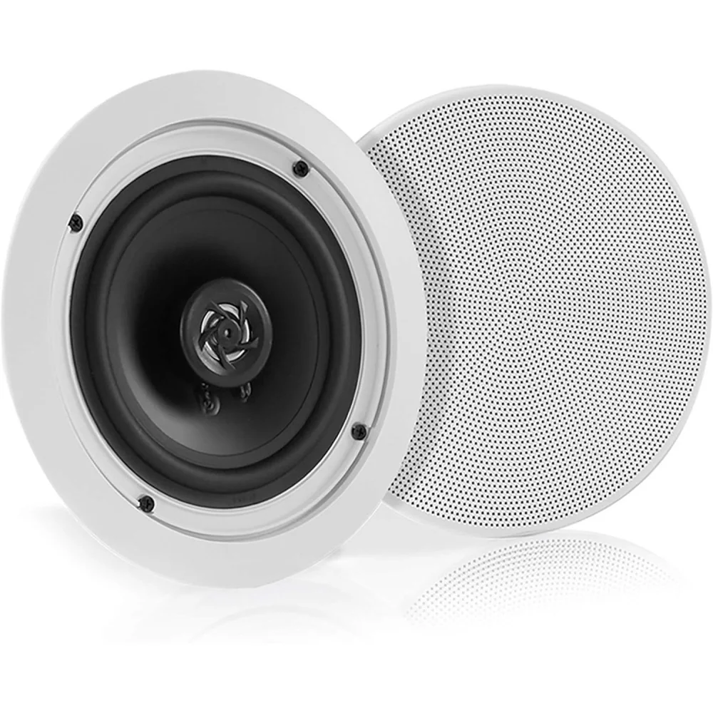 5.25 inch Pair Bluetooth Flush Mount In-Wall In-Ceiling Speaker System
