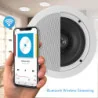 5.25 inch Pair Bluetooth Flush Mount In-Wall In-Ceiling Speaker System