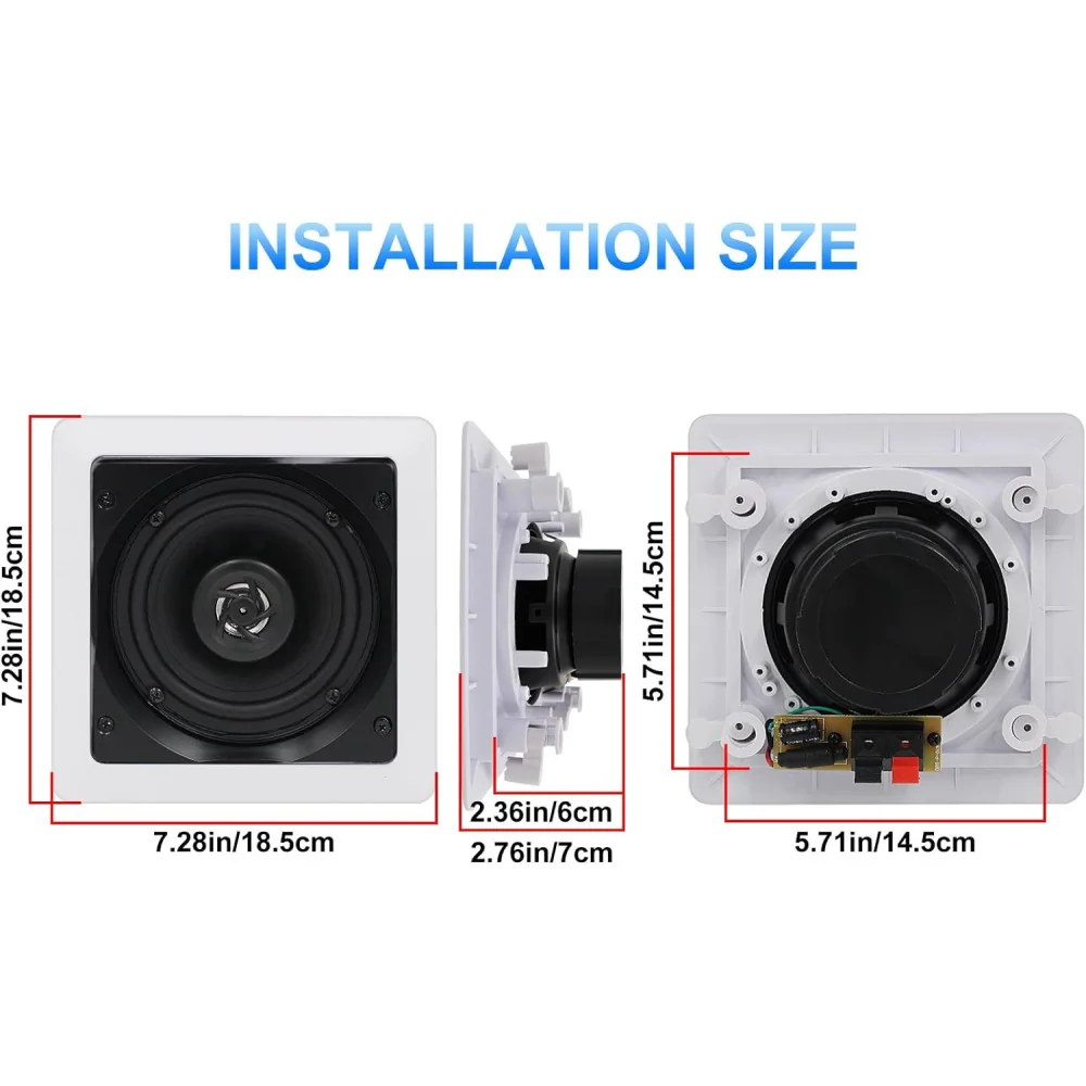 Bluetooth In-Wall/In-Ceiling Speakers - Premium Surround Sound for Every Room