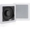 5.25 Inch Passive in Wall Speakers Pair, 160W 2-Way Square Flush Mount Speakers for Home Theater, Living Room, and Office