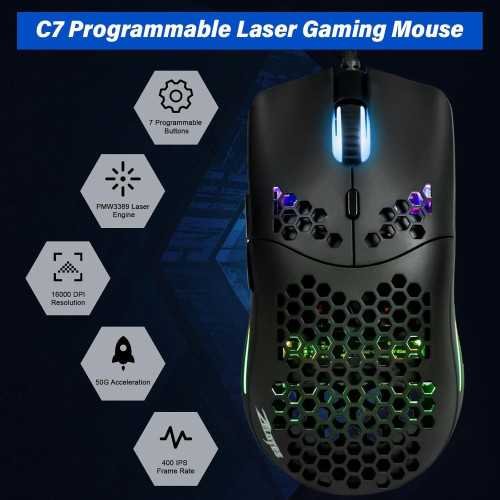 C7 RGB Wired Gaming Mouse: Precision Control, Customizable Features, and Comfortable Design | TekChoice Electronics