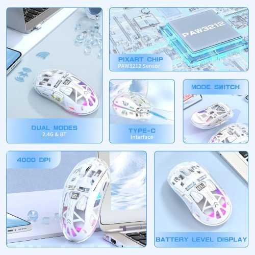 A2 Transparent Wireless Gaming Mouse | TekChoice Electronics